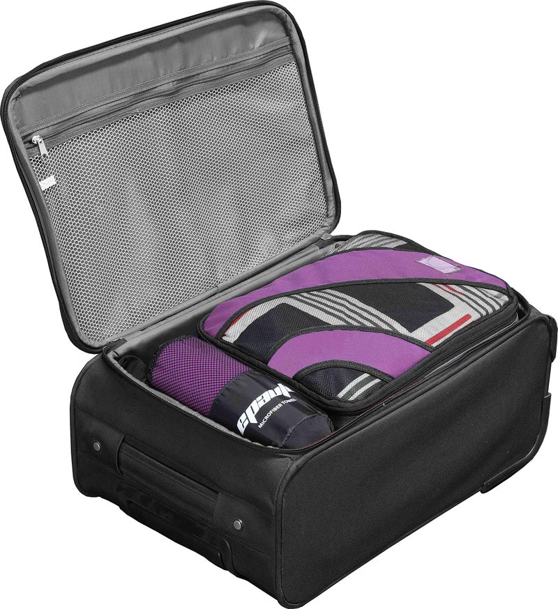 EPAuto Microfiber Fast Drying Towels 2-Pack (60" x 30", 24" x 15") for Travel, Gym, Camping, Beach and Backpacking, Purple - Image 4