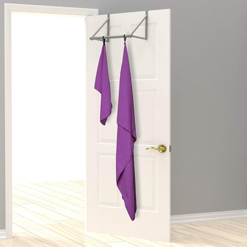 EPAuto Microfiber Fast Drying Towels 2-Pack (60" x 30", 24" x 15") for Travel, Gym, Camping, Beach and Backpacking, Purple - Image 3