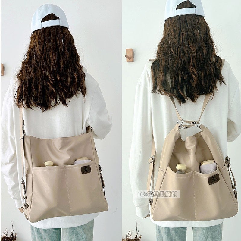 Summer Three-use Backpack Women''s 2024 New Fashion Large Capacity Bag Shoulder Commuter Student Class Crossbody Bag - Image 4