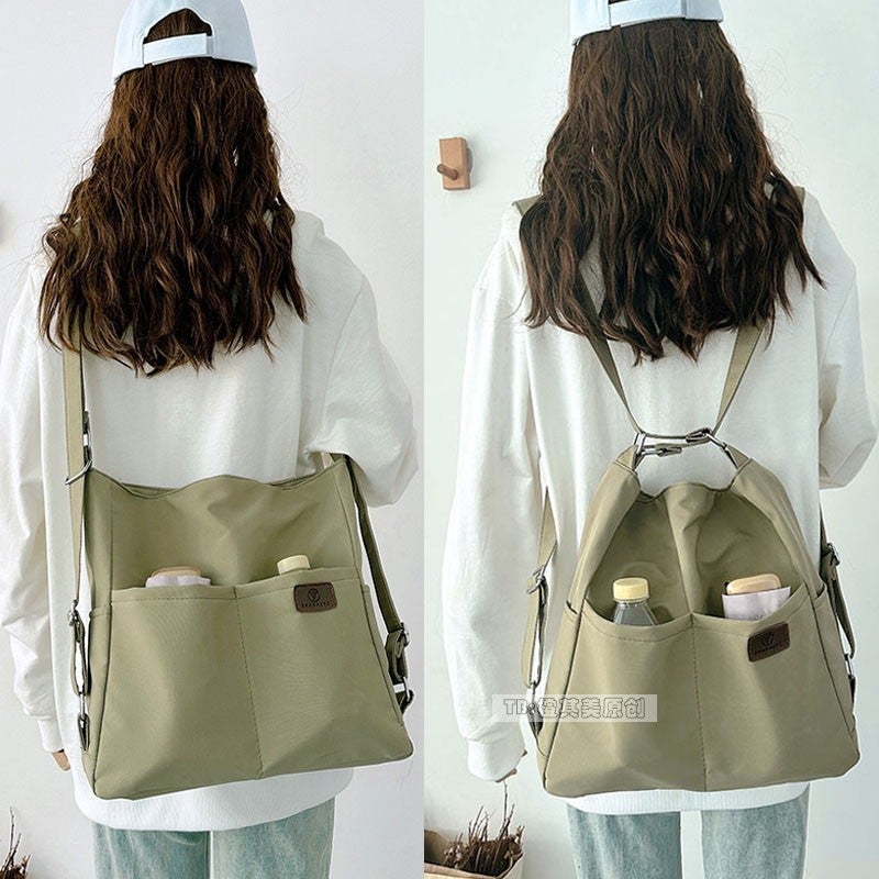Summer Three-use Backpack Women''s 2024 New Fashion Large Capacity Bag Shoulder Commuter Student Class Crossbody Bag - Image 3