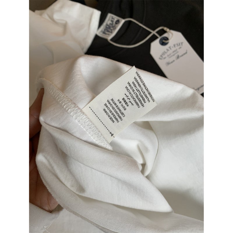 Push! Word Of Mouth Series! Summer Men'S Solid Color Basic Pullover All-Match Short-Sleeve T-Shirt - Image 5