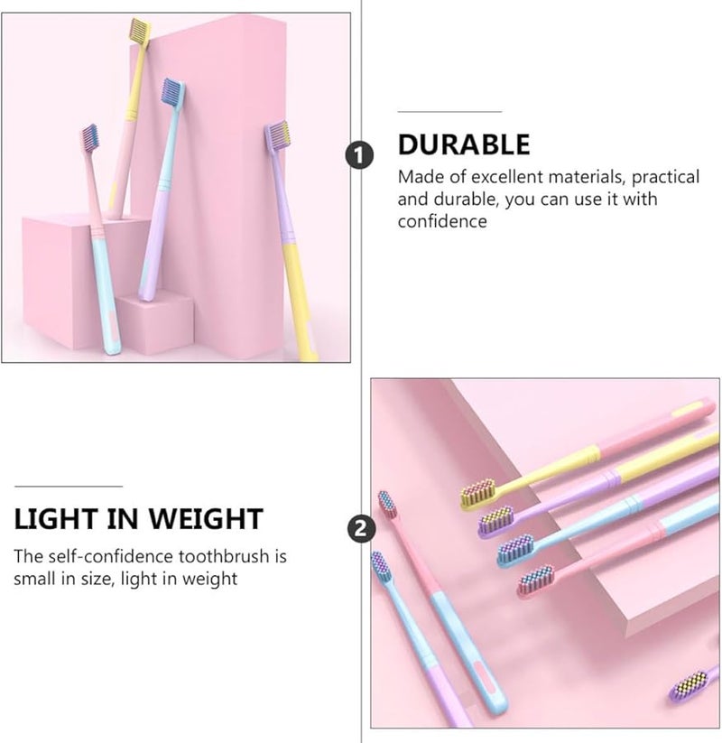 8PCS Soft Bristle Adult Toothbrush Portable Travel Kit With Comfortable Grip - Image 5