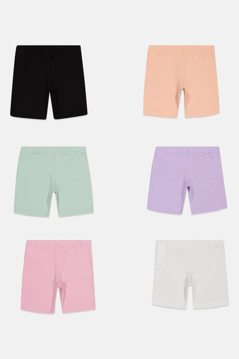 The Children's Place Toddlers Girl 6 Pieces Solid Pull On Shorts, Multicolor - Image 3