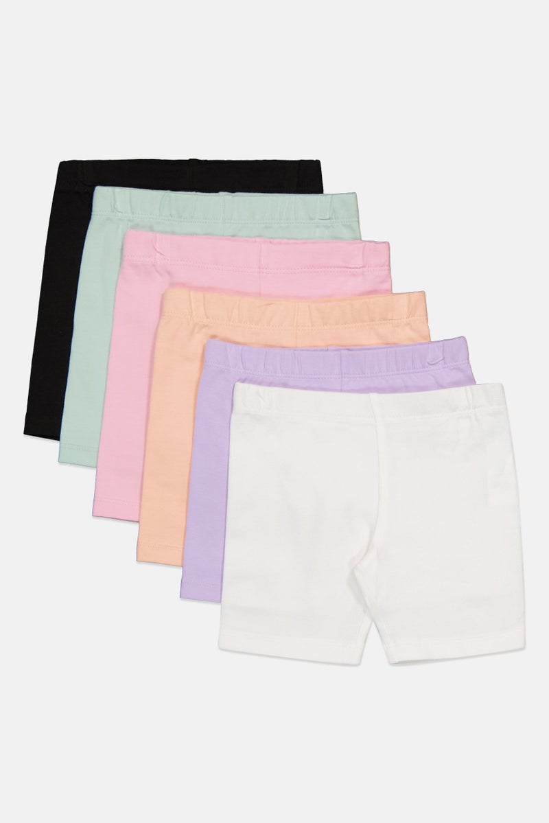 The Children's Place Toddlers Girl 6 Pieces Solid Pull On Shorts, Multicolor - Image 4