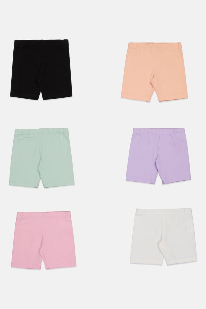 The Children's Place Toddlers Girl 6 Pieces Solid Pull On Shorts, Multicolor - Image 2