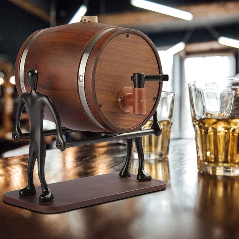 exciting Lives ديكانتر مشروبات من خشب الساج - هدية ليوم الأب، عيد الميلاد، الذكرى السنوية، للأب، والد، بابا، أخ، صديق، زوج، هدية حفلة - Image 4