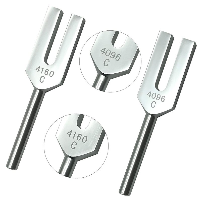 FSHANEE Angel Tuning Fork Set 4096 Hz 4160 Hz 4225 Hz for Crystal Clearing Angel Tuners Clear Space Wooden Hammer and Velvet Bag Sound Therapy, Healing, Meditation Musical Instrument, Balancing, Vibration - Image 3