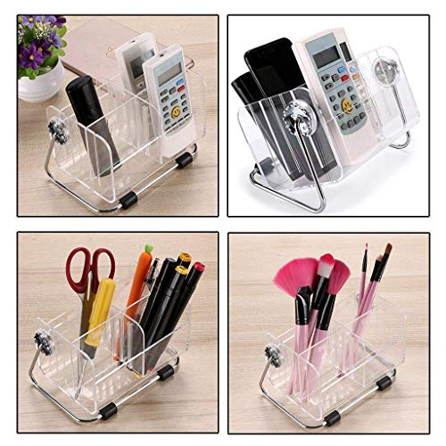 INKULTURE Multipurpose Acrylic Remote Control Holder Stand Organizer for Home & Office (18 * 12 * 11 cm, Transparent) - Image 4