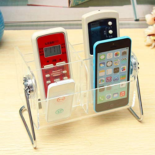 INKULTURE Multipurpose Acrylic Remote Control Holder Stand Organizer for Home & Office (18 * 12 * 11 cm, Transparent) - Image 2