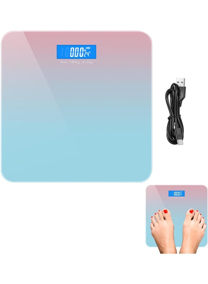 أكا ميزان ذكي رقمي قابل لإعادة الشحن لقياس دهون الجسم مزود بشاشة LED (متعدد الألوان) - Image 3