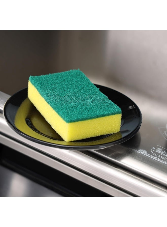 Delcasa DC2997 Sponge Scrubber Pack of 6, Green/Yellow - Image 1