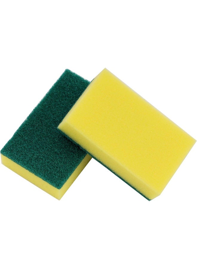 Delcasa DC2997 Sponge Scrubber Pack of 6, Green/Yellow - Image 2
