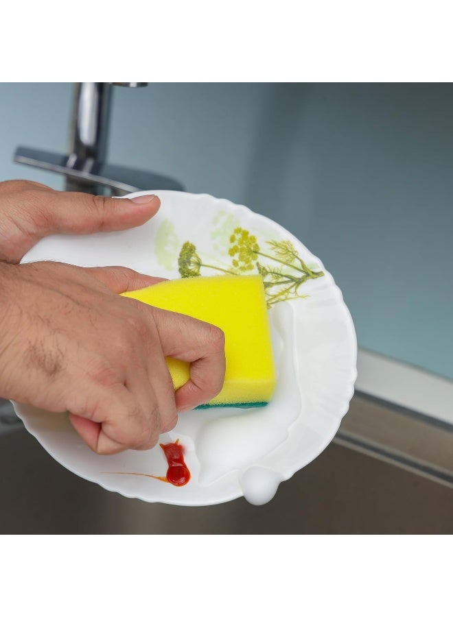 Delcasa DC2997 Sponge Scrubber Pack of 6, Green/Yellow - Image 5