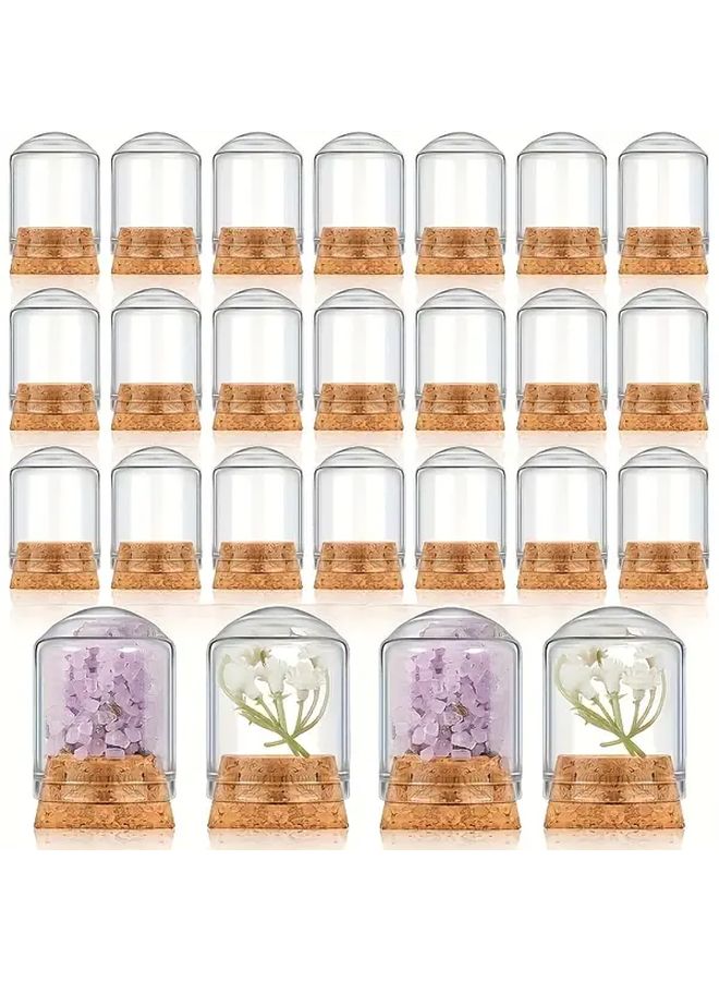 36 Pack Glass Cloche Dome 1.18x1.97 Inch with Cork Stoppers for Candy DIY Crafts Wedding Favors - Image 1