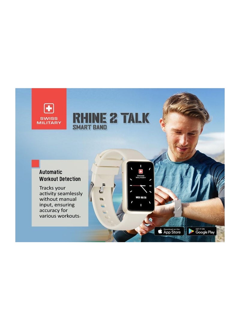 Swiss Military Rhine2 Smart Band 1.57” Display, Bluetooth Calling, Multi Language, Health & Sports Tracking, 7 Days Battery, IP67, iOS/Android Compatible, White Strap - pzsku/Z2FF7CF092337E132DC94Z/45/_/1733811298/263cb0fb-028e-49e8-9ce0-9415c547f71a