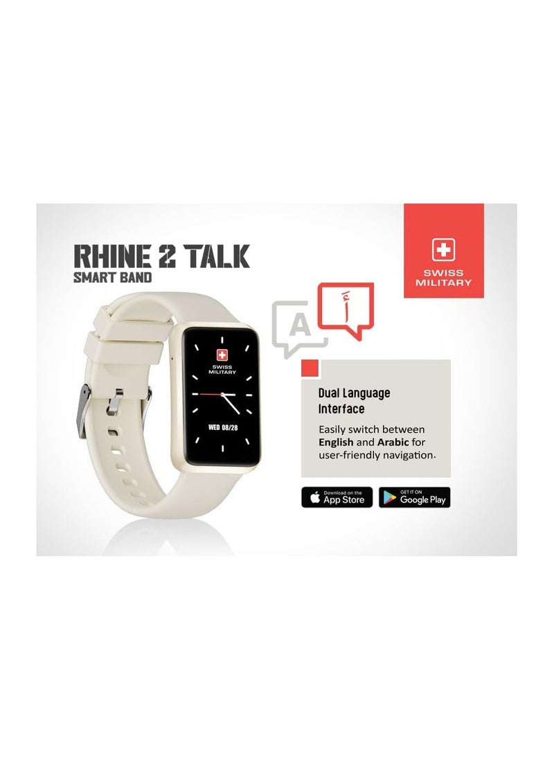 Swiss Military Rhine2 Smart Band 1.57” Display, Bluetooth Calling, Multi Language, Health & Sports Tracking, 7 Days Battery, IP67, iOS/Android Compatible, White Strap - pzsku/Z2FF7CF092337E132DC94Z/45/_/1733811332/9b94a0b9-7abe-4f67-8ccd-8f41b08faa09