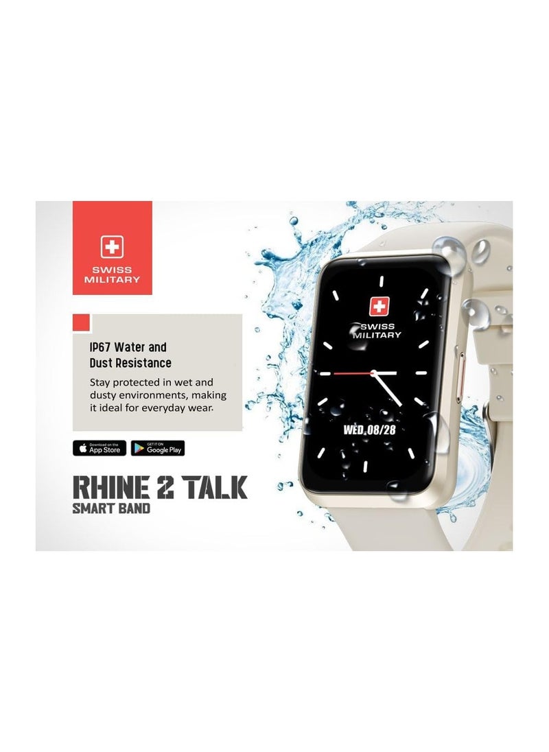 Swiss Military Rhine2 Smart Band 1.57” Display, Bluetooth Calling, Multi Language, Health & Sports Tracking, 7 Days Battery, IP67, iOS/Android Compatible, White Strap - pzsku/Z2FF7CF092337E132DC94Z/45/_/1733811373/8e0874fe-1e0b-4114-a9c1-704635fb649a