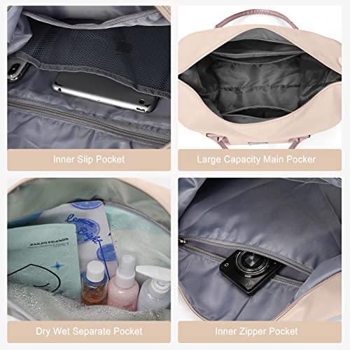 HYC00 Travel Duffel Bag,Sports Tote Gym Bag,Shoulder Weekender Overnight Bag for Women - Image 5