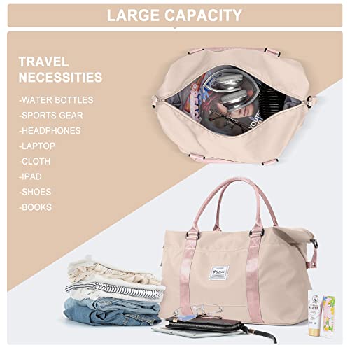 HYC00 Travel Duffel Bag,Sports Tote Gym Bag,Shoulder Weekender Overnight Bag for Women - Image 3