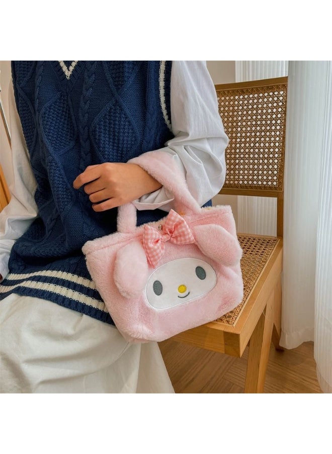 Pink Melody shoulder bag, plush bag, crossbody bag, bucket bag, storage bag - Image 2