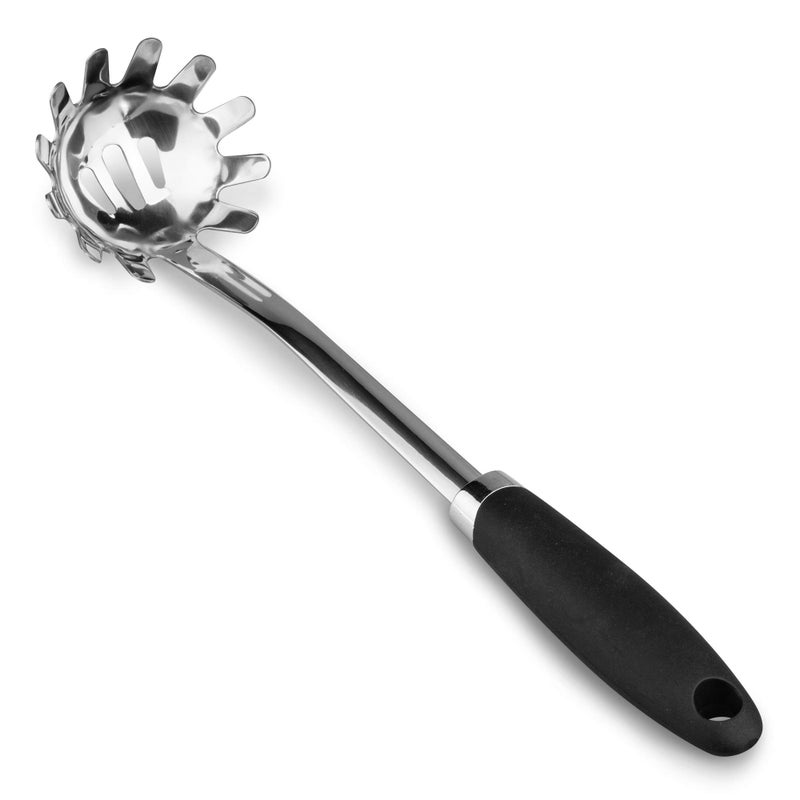 JXWING Brushed Stainless Steel Non-Slip Ergonomic Handle Pasta - Image 3