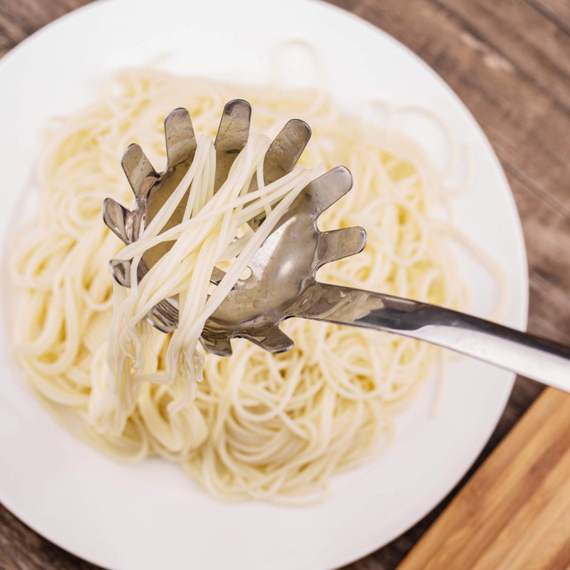 JXWING Brushed Stainless Steel Non-Slip Ergonomic Handle Pasta - Image 4