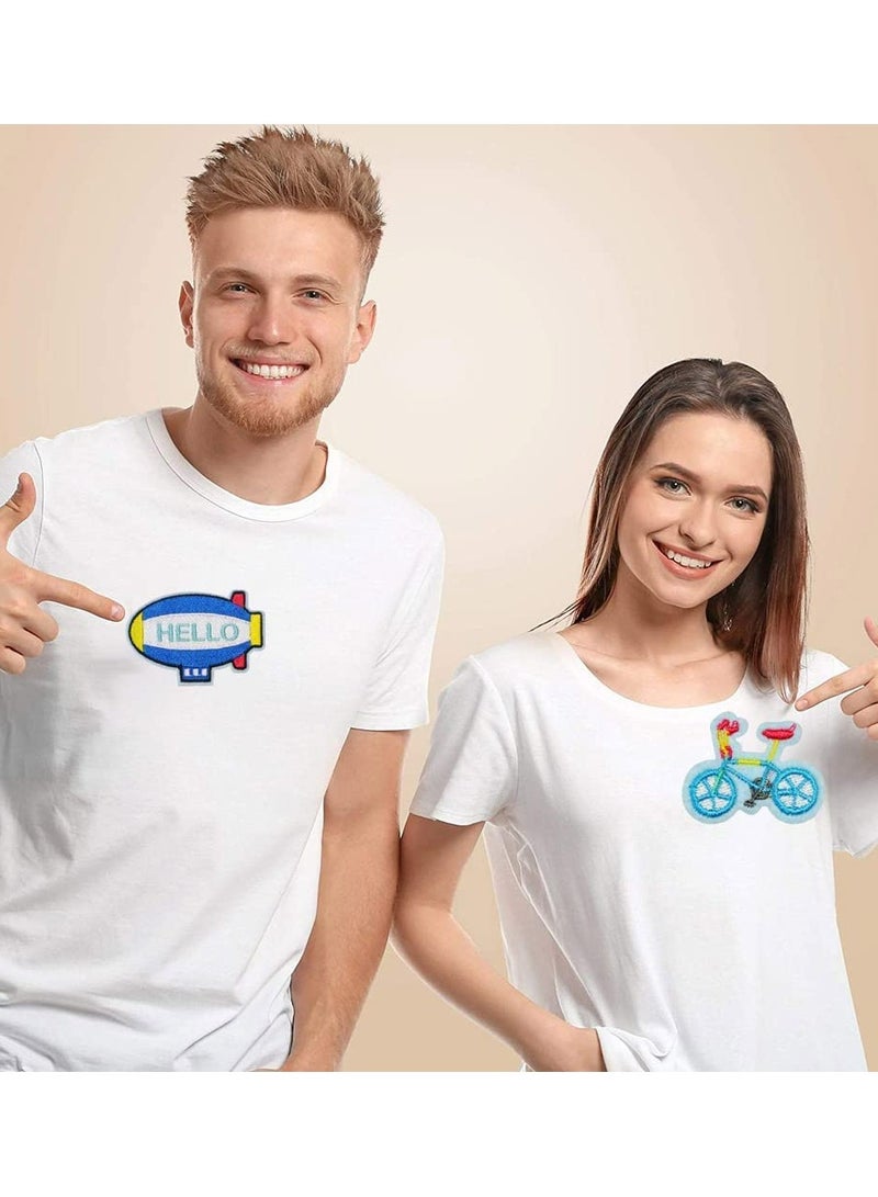 Excefore Iron on Patches Embroidered Cars Bus Airplane Iron on Patches Sew on Applique Patch Decoration Suitable for Clothes Dress Jeans Pants Hats Backpacks Sewing Applique DIY Accessories (13pcs Vehicle) - Image 3