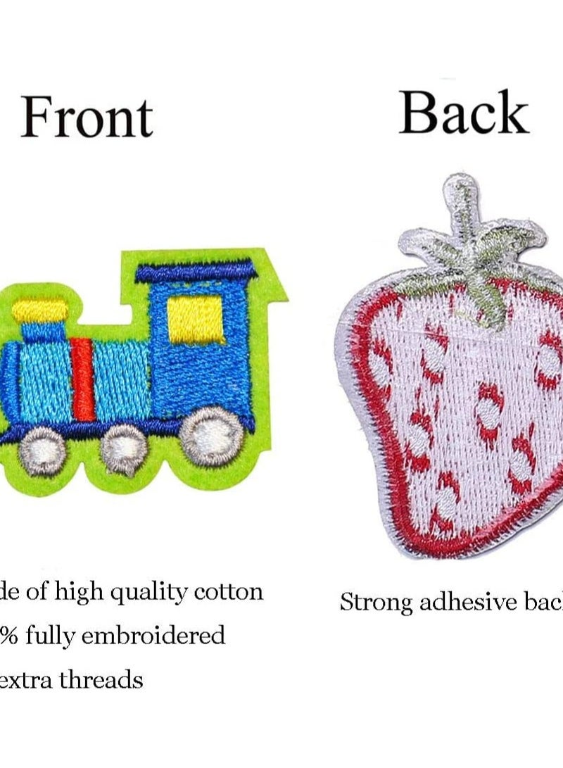 Excefore Iron on Patches Embroidered Cars Bus Airplane Iron on Patches Sew on Applique Patch Decoration Suitable for Clothes Dress Jeans Pants Hats Backpacks Sewing Applique DIY Accessories (13pcs Vehicle) - Image 5