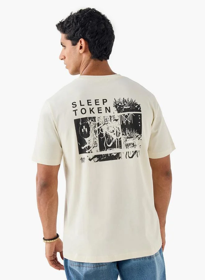 Splash FAV Sleep Token Print Crew Neck T-shirt