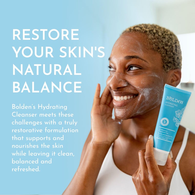 BOLDEN Hydrating Cleanser | Moisturizing Daily Face Wash for Dry, Sensitive Skin | Non-Stripping & Fragrance Free | 3.4 fl oz - Image 2