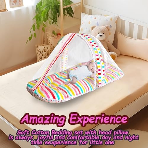 VParents Baby Bedding Set and Sleeping Bag Combo Cotton, Mite (Stripes) 110274 - Image 5