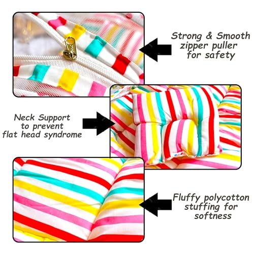 VParents Baby Bedding Set and Sleeping Bag Combo Cotton, Mite (Stripes) 110274 - Image 4