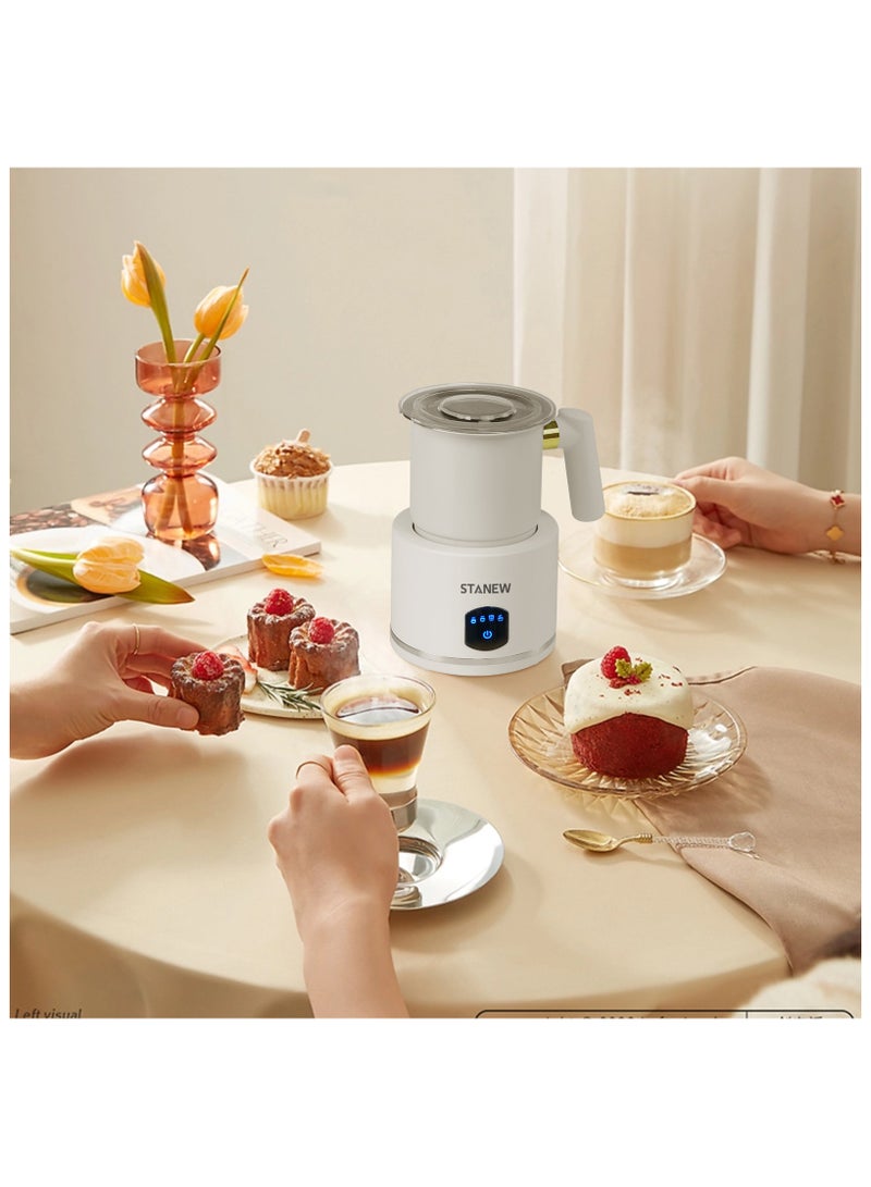 STANEW Electric Milk Frother, 4 in 1 Electric Milk Steamer, Milk Frother Can Produce 160 ML Creamy Milk Foam and 430 ml Hot Milk, Automatic Hot Chocolate, Milk Steamer for Coffee Latte Cappuccino - Image 4