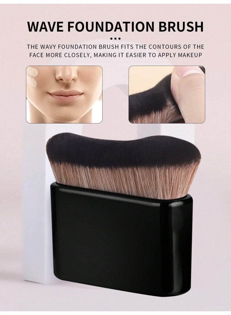 Wave-shaped foundation brush, no residue, non-greasy, lightweight foundation liquid makeup brush - Image 3