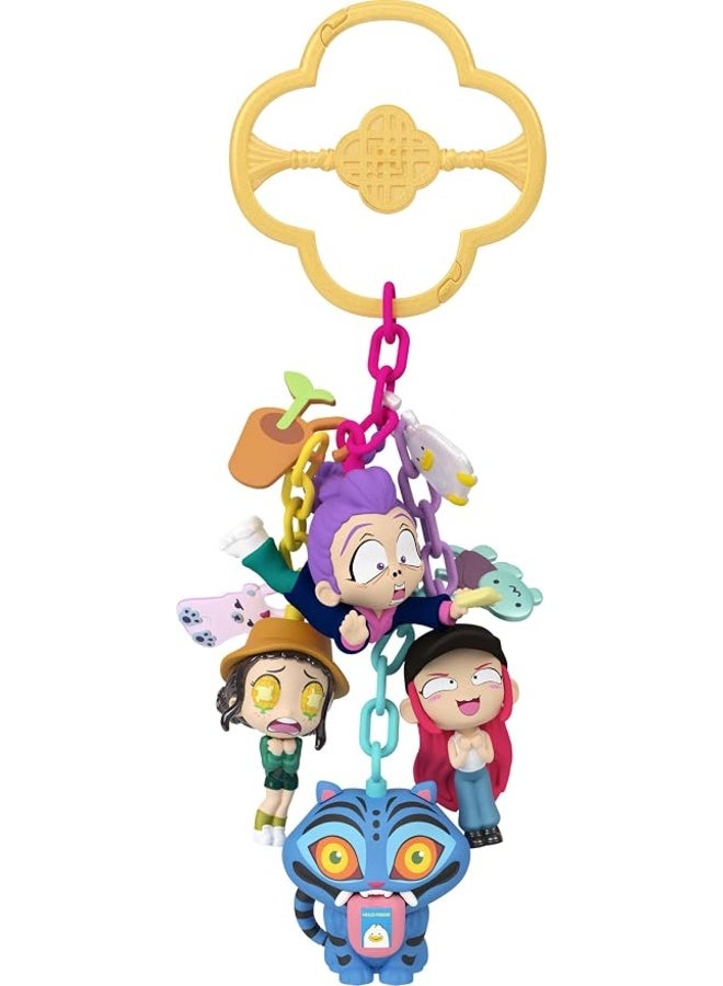 Mattel Games K-Pop Demon Hunters Hello Friend Mini Reveal 1.5-Inch Collectible Figure Keychain Blind Bag Set with Charms & Accessories - Image 5