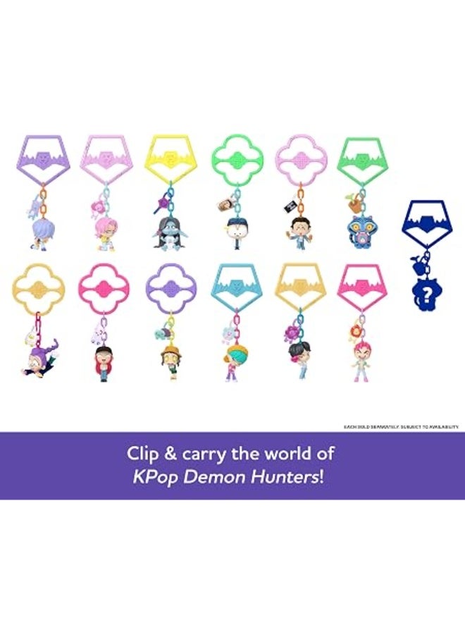 Mattel Games K-Pop Demon Hunters Hello Friend Mini Reveal 1.5-Inch Collectible Figure Keychain Blind Bag Set with Charms & Accessories - Image 4