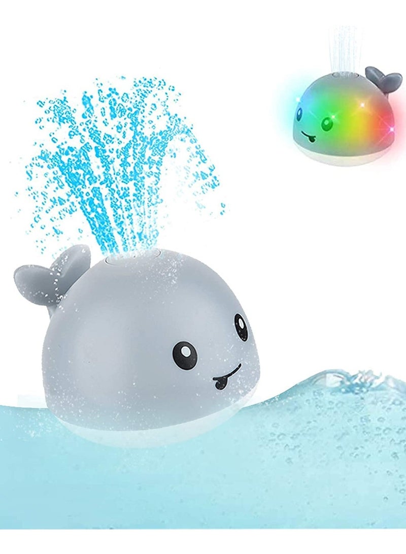 Baby Bath Toys, Light Up Bath Toys with LED Light, Sprinkler Bathtub Toys for Toddlers Infant Kids Boys Girls, Whale Spray Water Bath Toy, Bathtub Shower Pool Bathroom Toy for Baby - Image 1