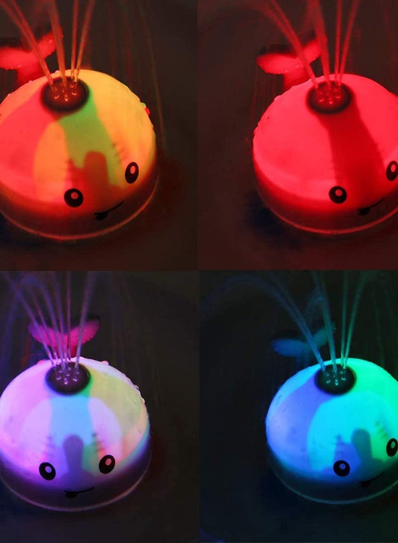 Baby Bath Toys, Light Up Bath Toys with LED Light, Sprinkler Bathtub Toys for Toddlers Infant Kids Boys Girls, Whale Spray Water Bath Toy, Bathtub Shower Pool Bathroom Toy for Baby - Image 3