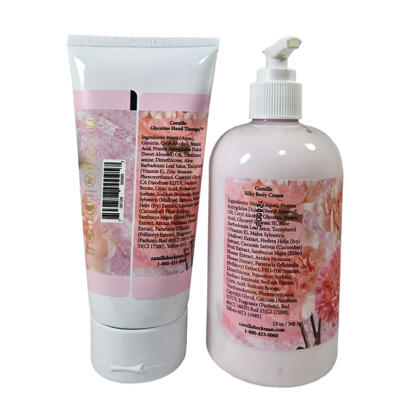 Camille Beckman Hand and Body Duet Set, Silky Body and Glycerine Hand Cream, Camille - Image 2