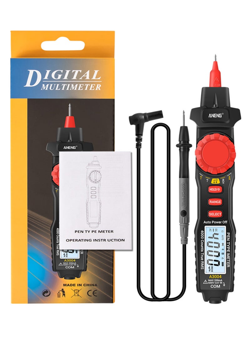 ANENG ANENG A3004 Digital Pen Multimeter Auto Range NCV AC/DC Voltmeter Ammeter Ohmmeter Resistance Meter with Capacitance Diode Test Continuity Alarm Backlit LCD Screen with Data Hold Flashlight - Image 1