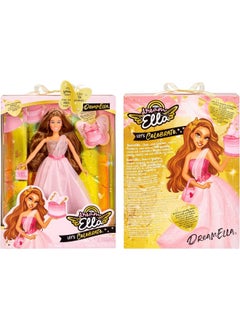 MGA Entertainment MGA Entertainment Dream Ella Let's Celebrate Doll DreamElla, Pink & Gold Glitter Butterfly Confetti Unboxing 11.5" Brunette Party Fashion Doll + 5 Accessories for Birthday, Graduation, Special Day  - Image 1