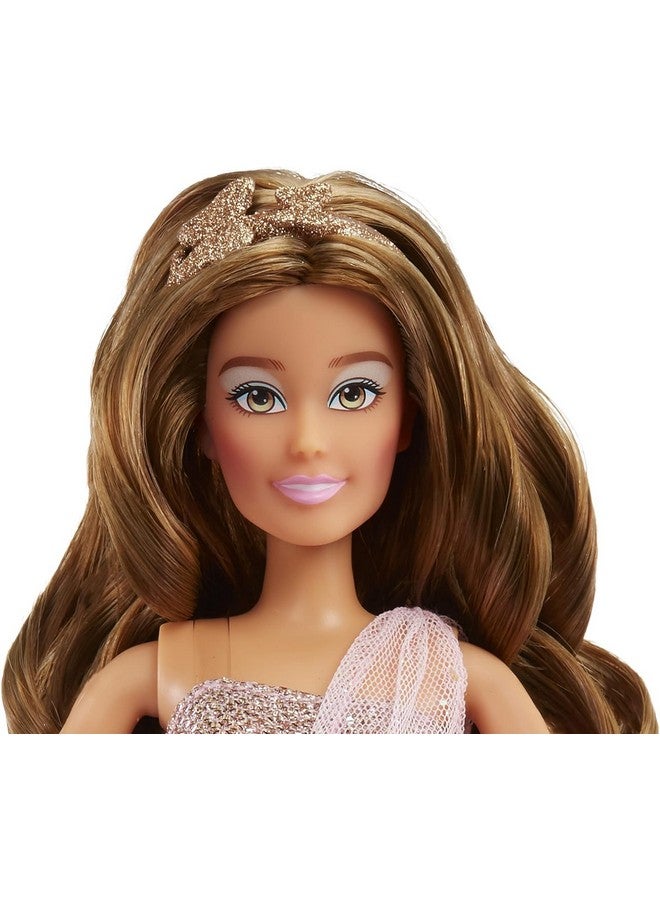 MGA Entertainment MGA Entertainment Dream Ella Let's Celebrate Doll DreamElla, Pink & Gold Glitter Butterfly Confetti Unboxing 11.5" Brunette Party Fashion Doll + 5 Accessories for Birthday, Graduation, Special Day  - Image 5
