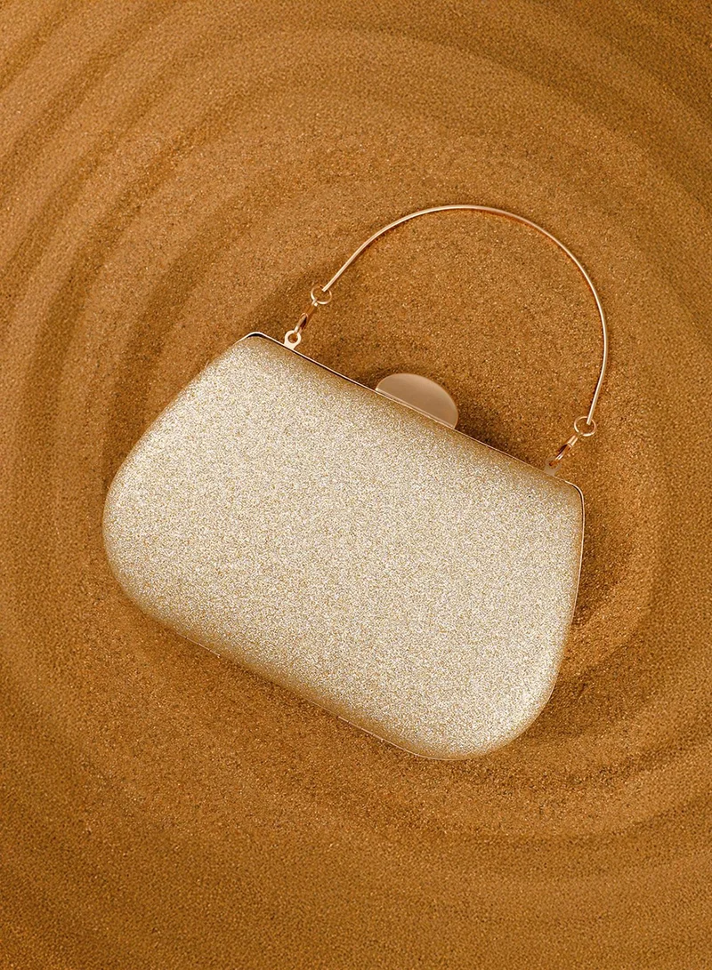 Glitter Top Handle Clutch