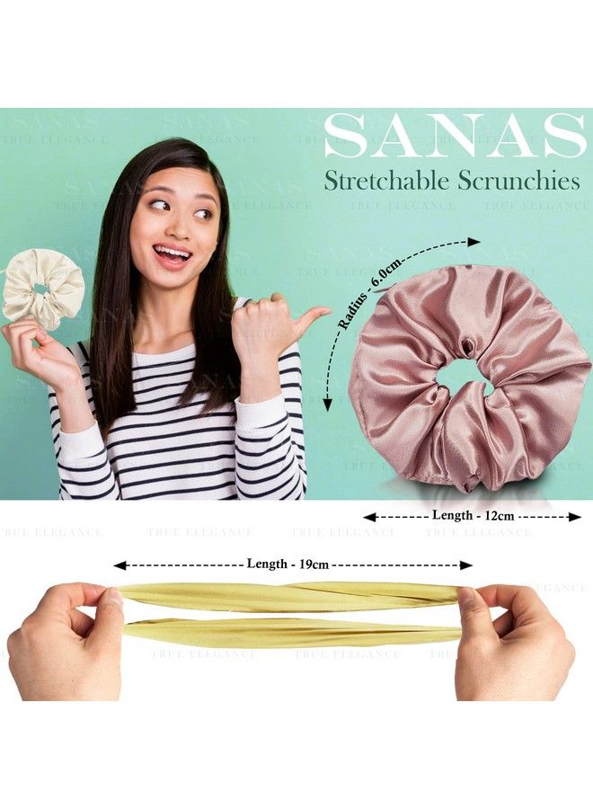Sanas Zipper Scrunchies 12 Pcs Hairtie For Women Scrunchies Set Hair Ties Ponytail Holder Satin Rubber Bands For Hair Scrunchies Satin Silk Scrunchie With Zip Girls Hair Accessories Scrunchies Combo - Image 3
