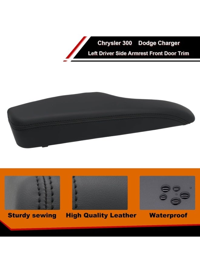 KISSUN Left Driver & Right Passenger Side Armrest Front Door Trim Compatible with Chrysler 300 Dodge Charger 2011-2023 Replaces# 1WK37DX9AB 1WK36YSAAB - Image 3