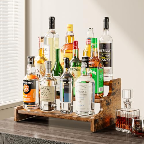 KLM 3-Tier Spice Rack, 13.8 Inch Wood Step Shelf Countertop Spice Storage Holder, Kitchen Pantry Cabinet Organizer Cupboard for Spice Bottles, Jars, Seasonings, Baking Supplies,Bathroom Organizer - Image 4