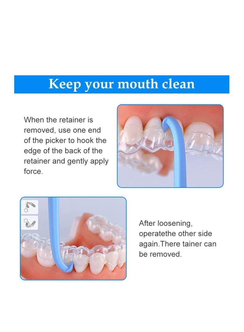 Aligner Removal Tool Retainer Remove Retainer Remover for Invisible Braces Invisible Tooth Removal Aligner Chewies and Removal Tool Kits for Tooth Cleaning Oral Care 5 Colors