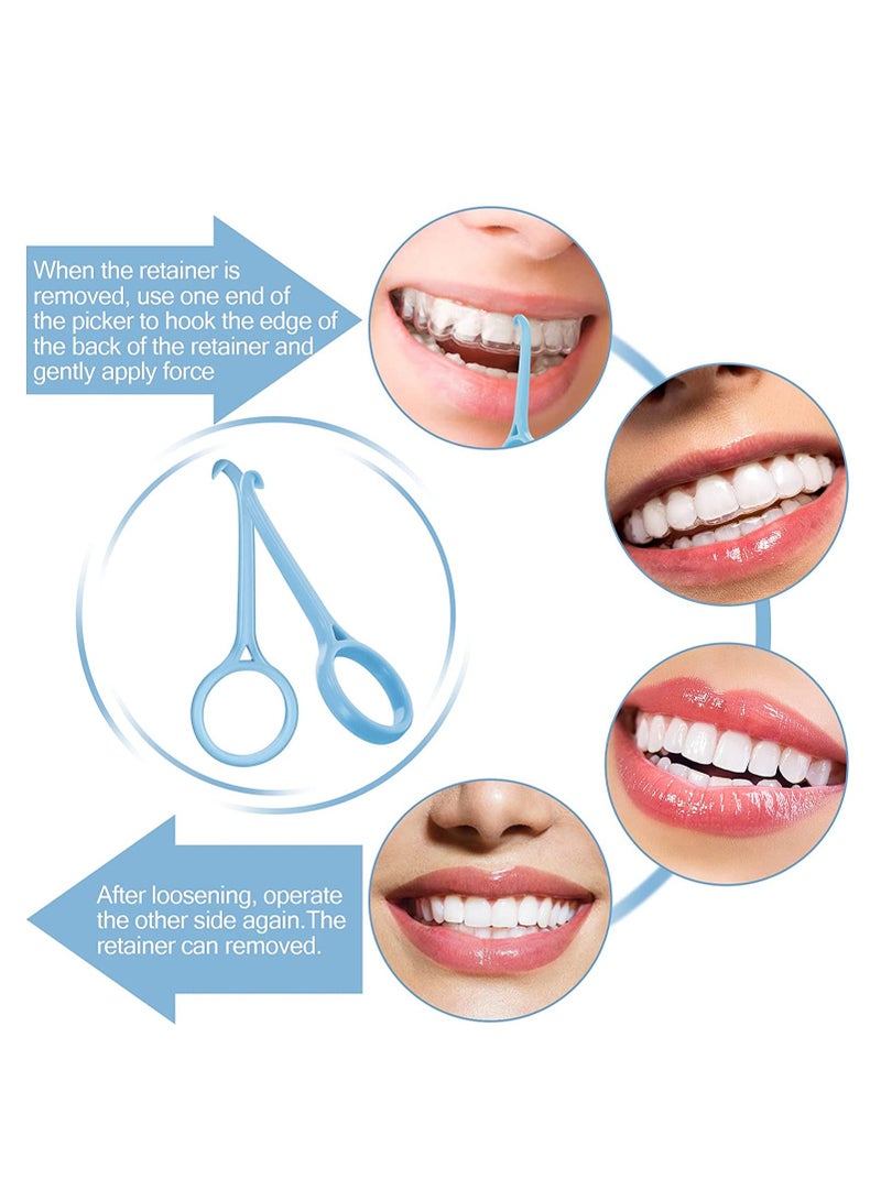 Aligner Removal Tool Retainer Remove Retainer Remover for Invisible Braces Invisible Tooth Removal Aligner Chewies and Removal Tool Kits for Tooth Cleaning Oral Care 5 Colors