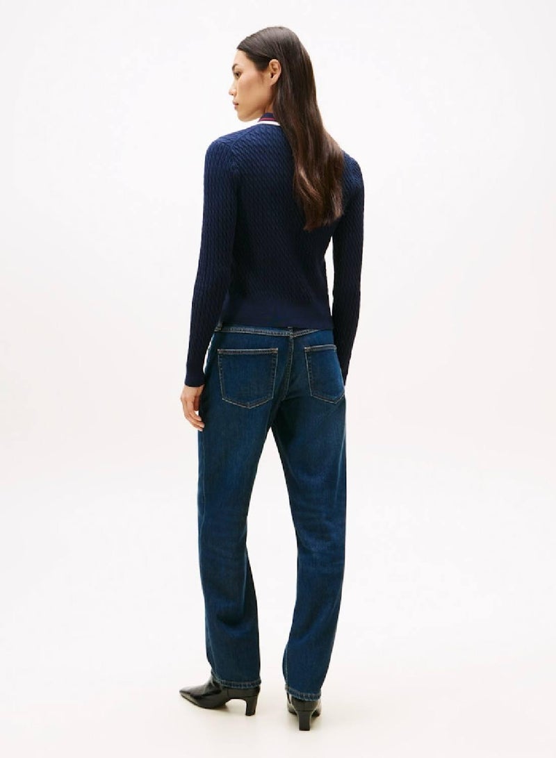 تومي هيلفيغر كارديجان بياقة بولو بنسيج دقيق - Image 2