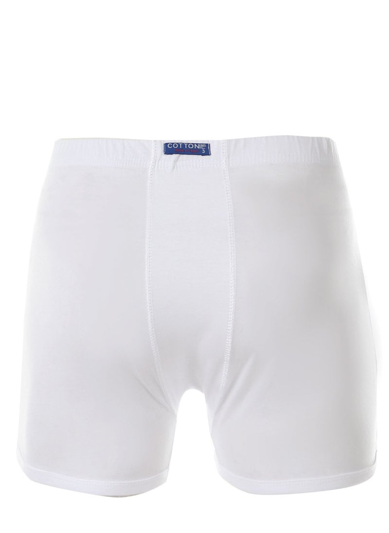 COTTONIL - Bundle Of Three 100% Pure Cotton Shorts - White - Image 1